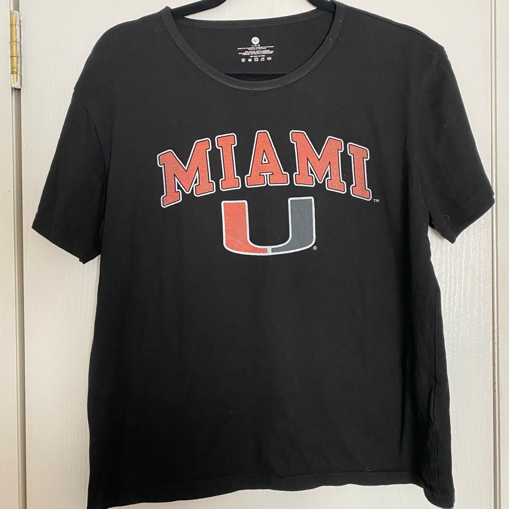 Miami Hurricanes Black Tshirt